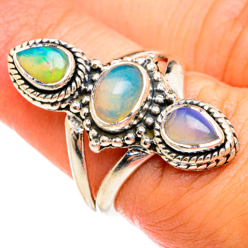Ethiopian Opal Rings handcrafted by Ana Silver Co - RING74482