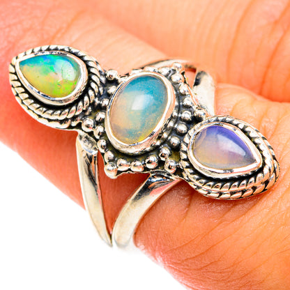 Ethiopian Opal Rings handcrafted by Ana Silver Co - RING74482