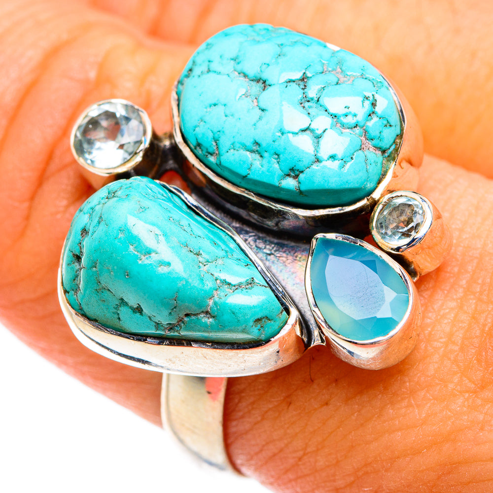Tibetan Turquoise Rings handcrafted by Ana Silver Co - RING74486
