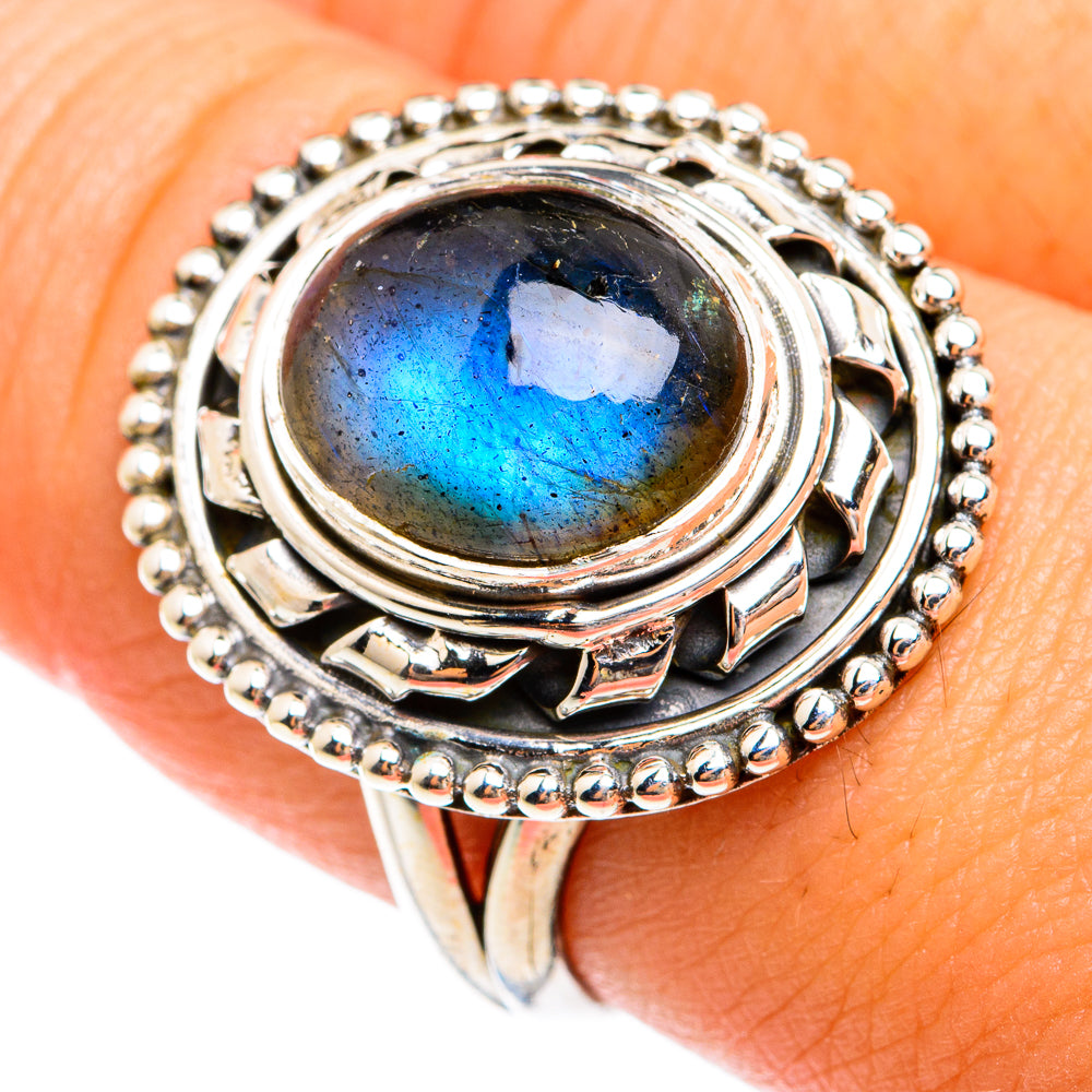 Labradorite Rings handcrafted by Ana Silver Co - RING74489