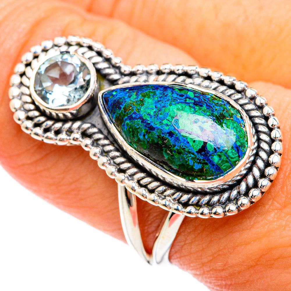 Chrysocolla Rings handcrafted by Ana Silver Co - RING74490