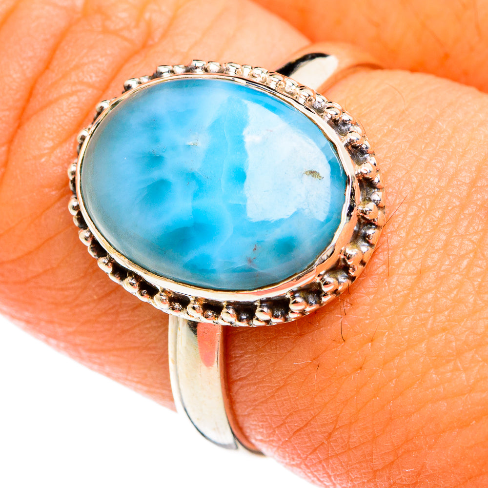 Larimar Rings handcrafted by Ana Silver Co - RING74491