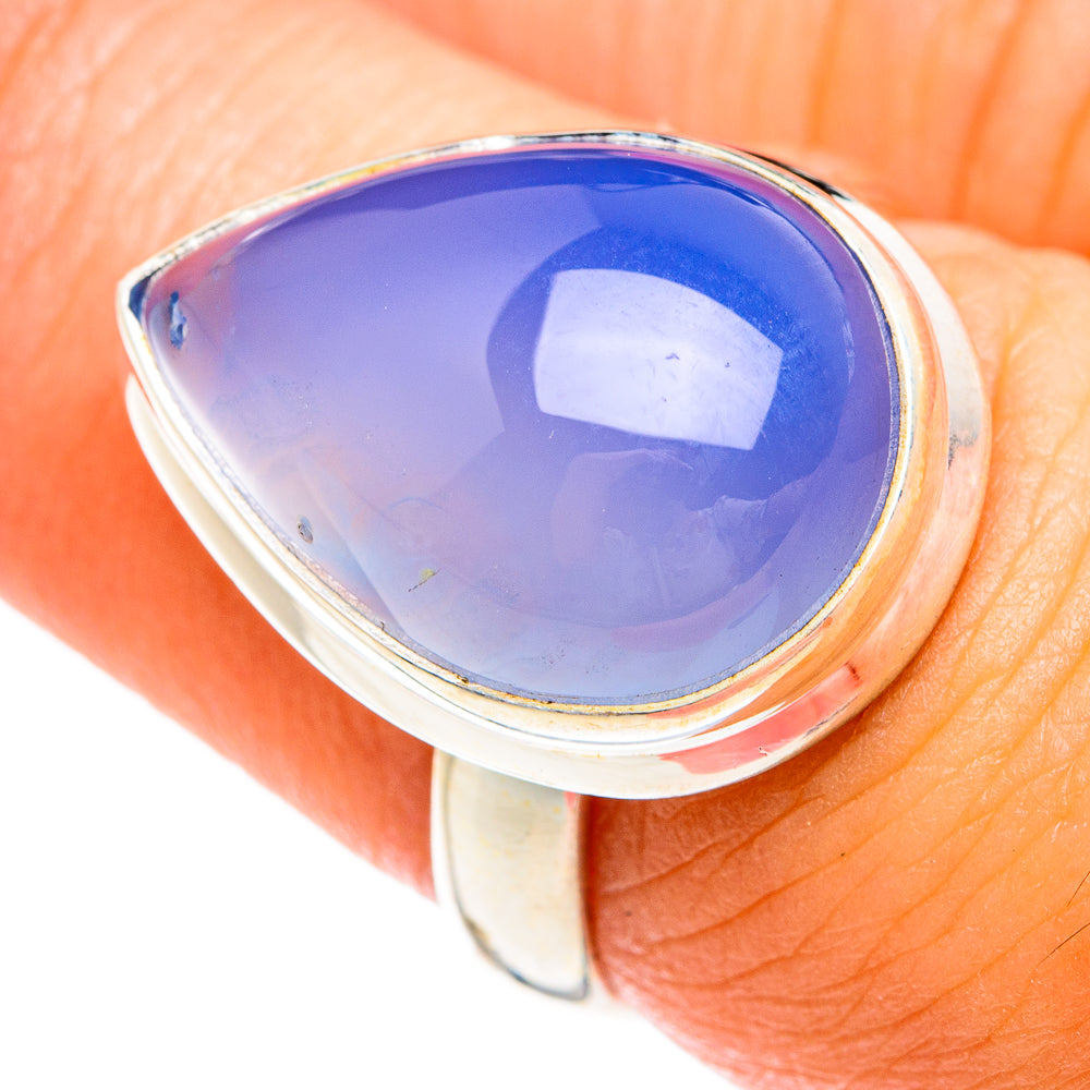 Aqua Chalcedony Rings handcrafted by Ana Silver Co - RING74494