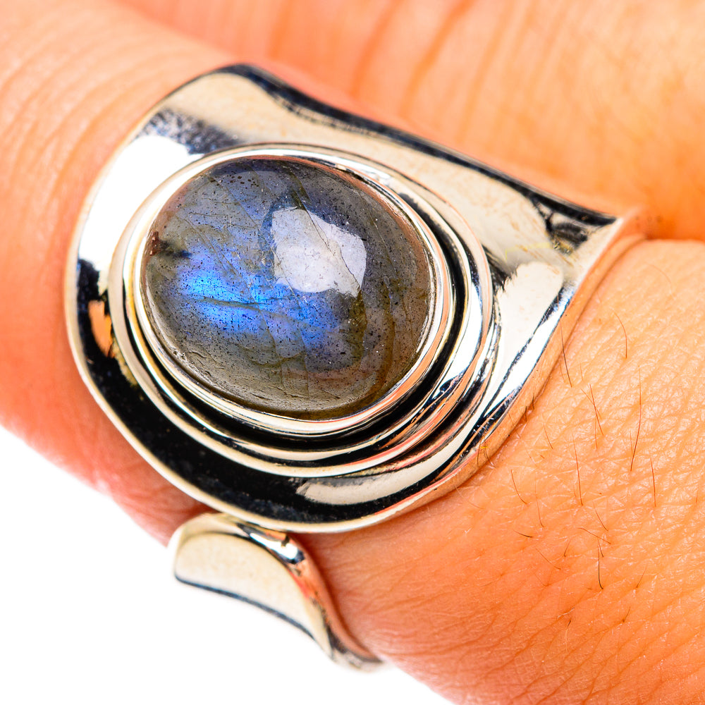 Labradorite Rings handcrafted by Ana Silver Co - RING74495