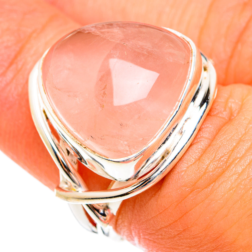 Rose Quartz Rings handcrafted by Ana Silver Co - RING74506