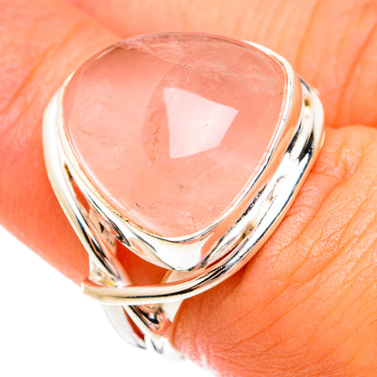 Rose Quartz Rings handcrafted by Ana Silver Co - RING74506