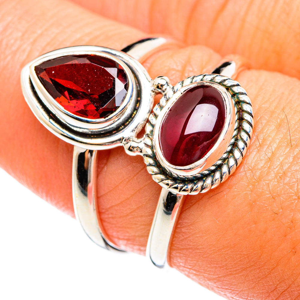 Garnet Rings handcrafted by Ana Silver Co - RING74507