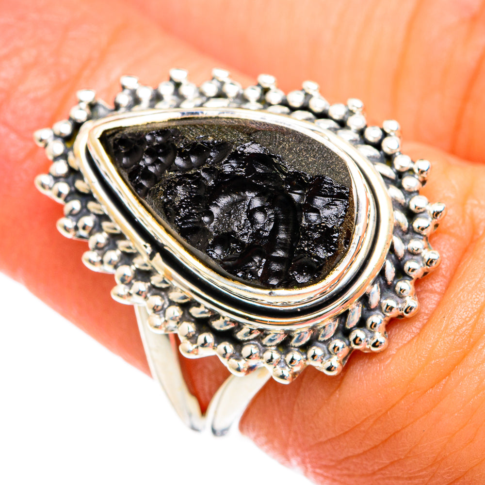 Tektite Rings handcrafted by Ana Silver Co - RING74514