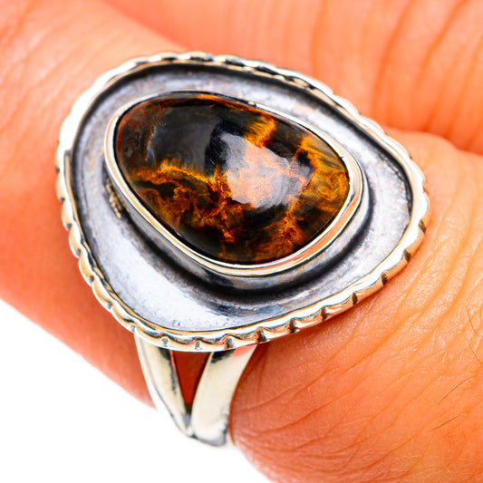 Golden Pietersite Rings handcrafted by Ana Silver Co - RING74515