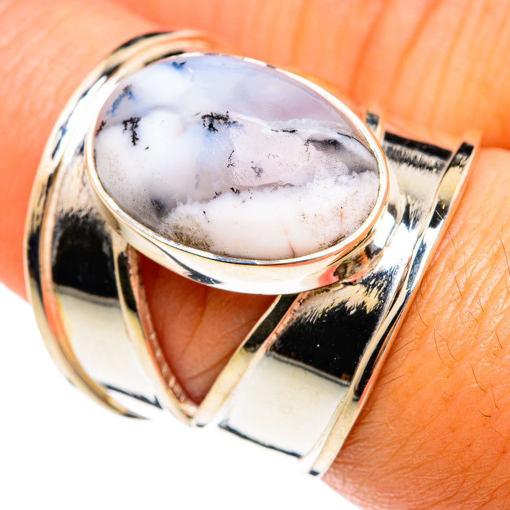 Dendritic Opal Rings handcrafted by Ana Silver Co - RING74518
