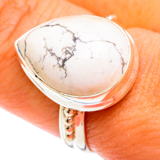 Howlite Rings handcrafted by Ana Silver Co - RING74520