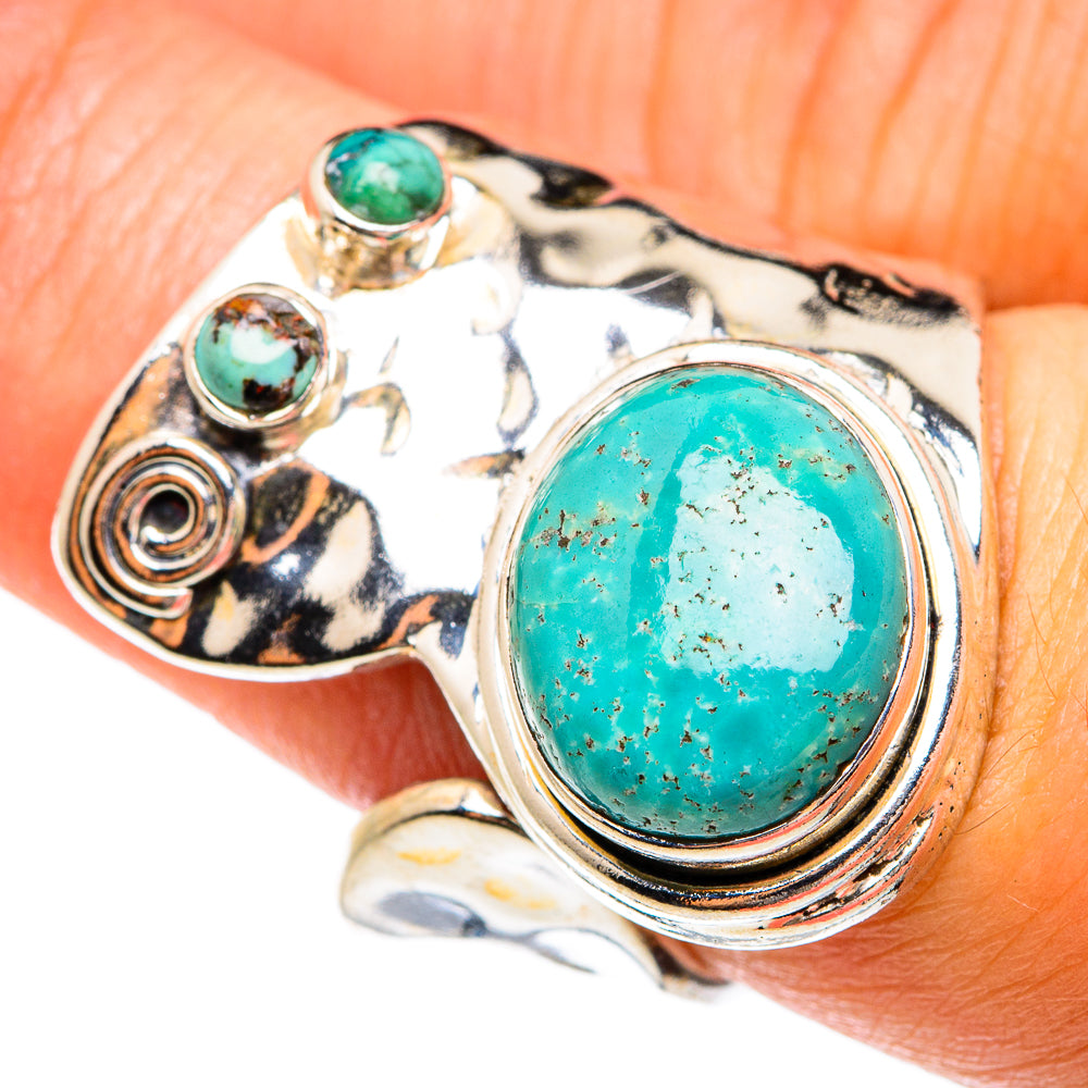 Tibetan Turquoise Rings handcrafted by Ana Silver Co - RING74527