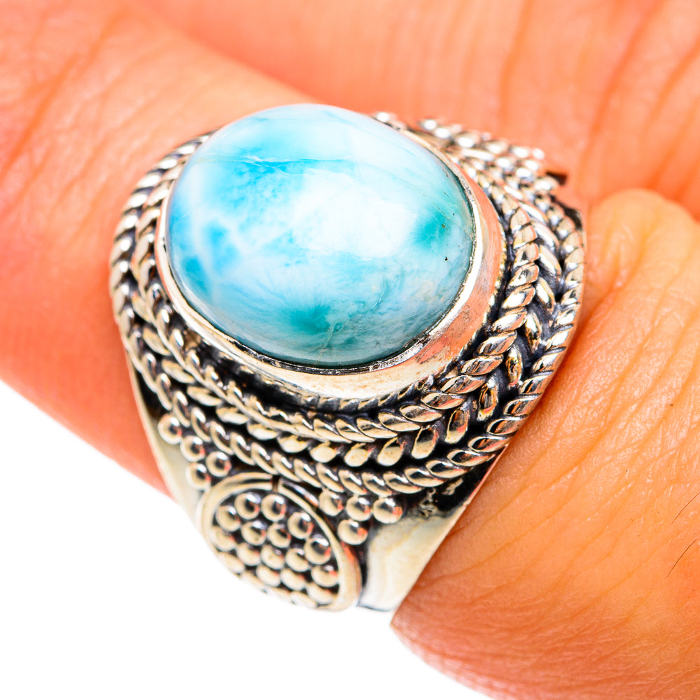 Larimar Rings handcrafted by Ana Silver Co - RING74532