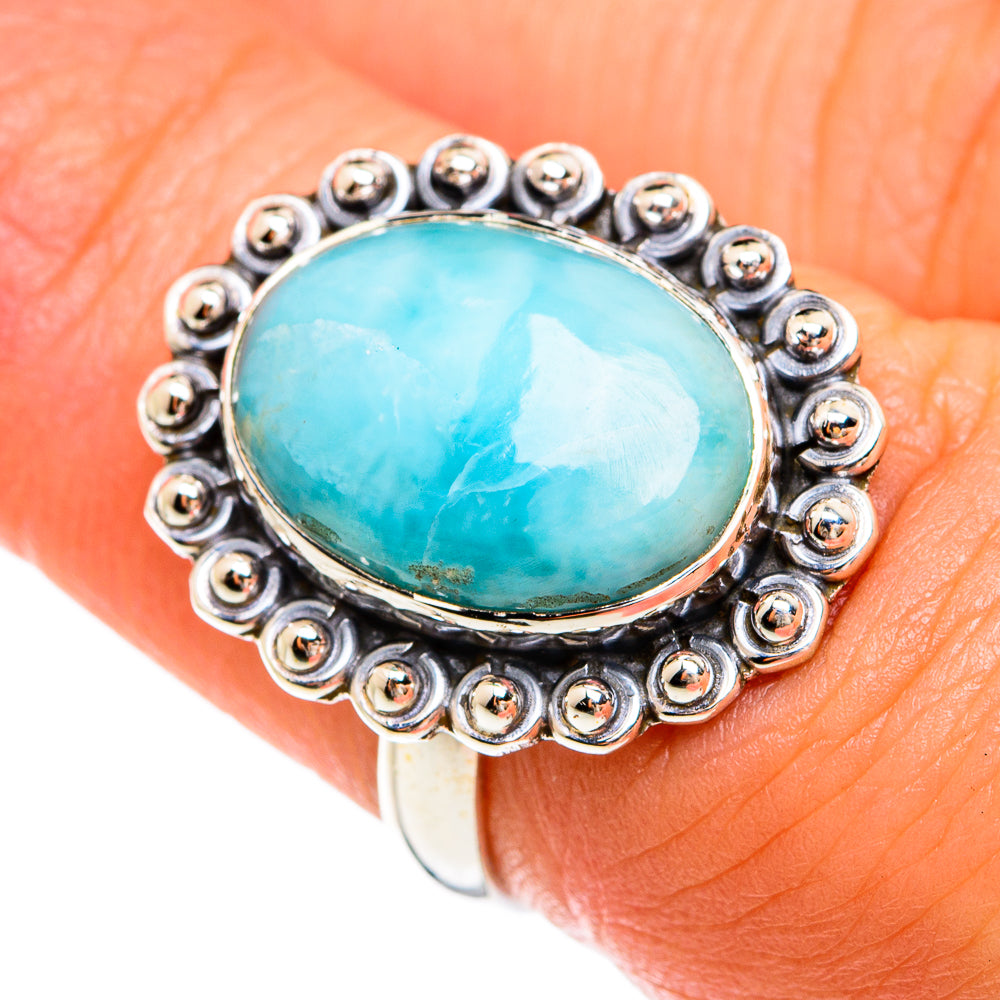 Larimar Rings handcrafted by Ana Silver Co - RING74536
