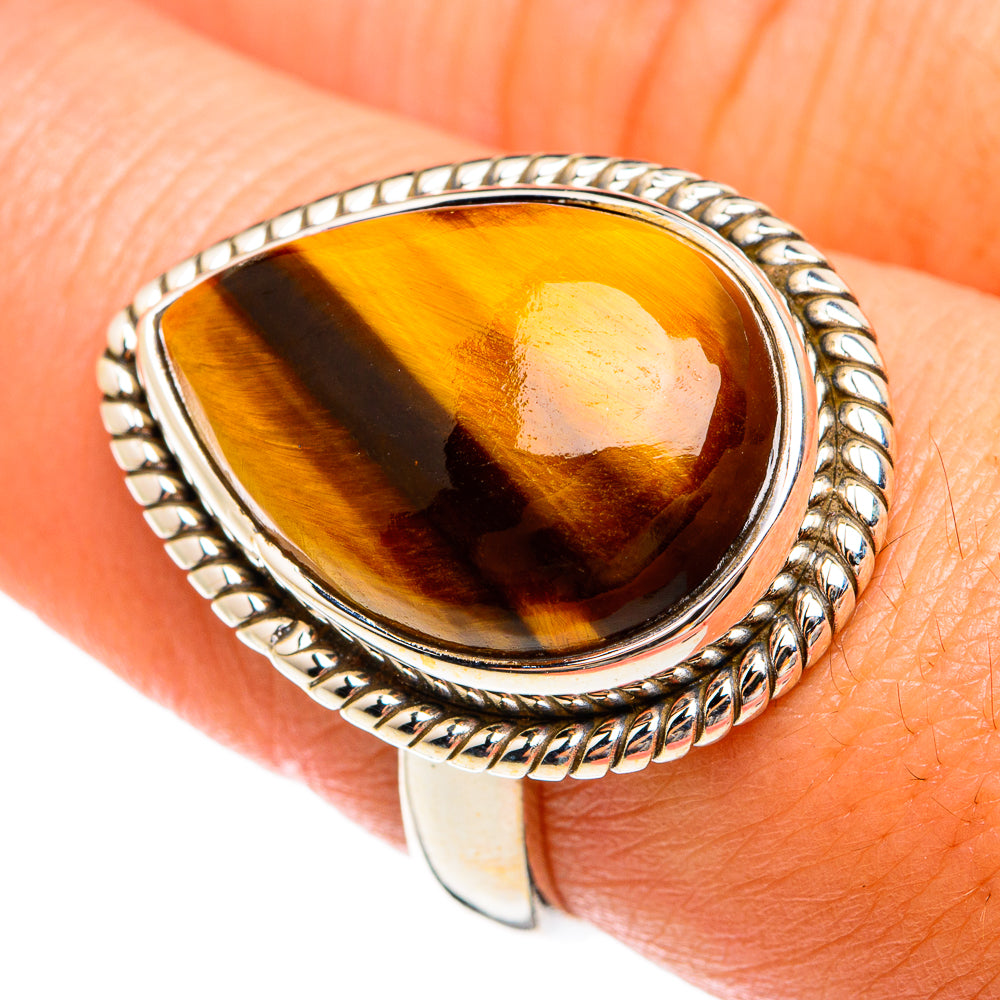 Tiger Eye Rings handcrafted by Ana Silver Co - RING74540