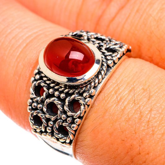 Red Onyx Rings handcrafted by Ana Silver Co - RING74544