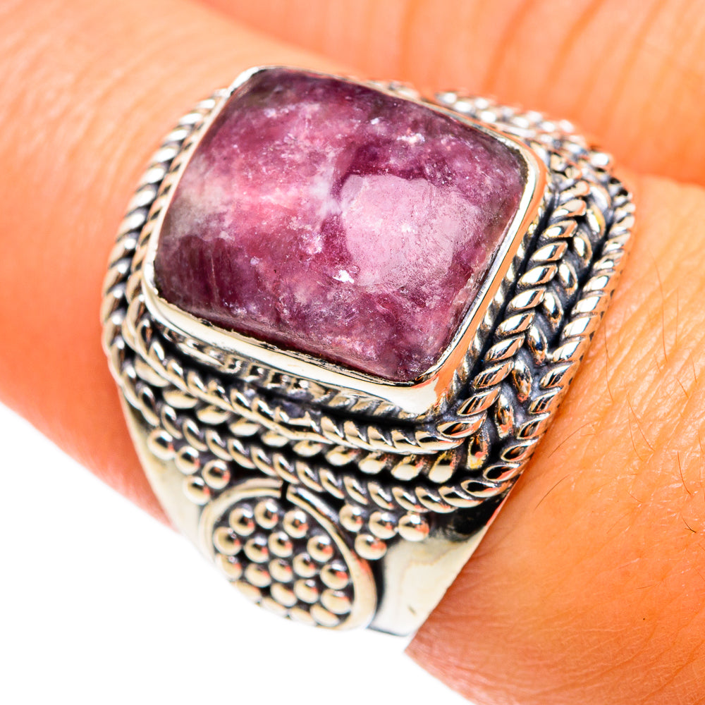 Lepidolite Rings handcrafted by Ana Silver Co - RING74545