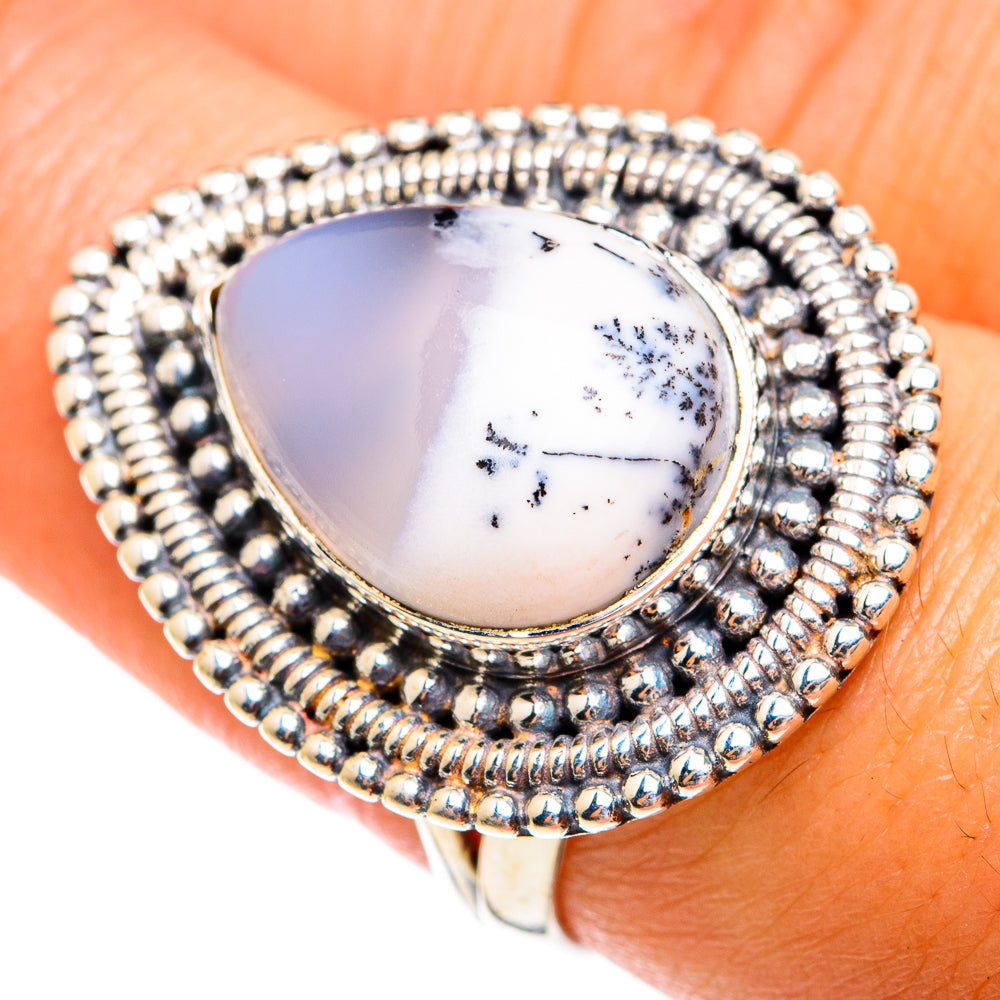 Dendritic Opal Rings handcrafted by Ana Silver Co - RING74563