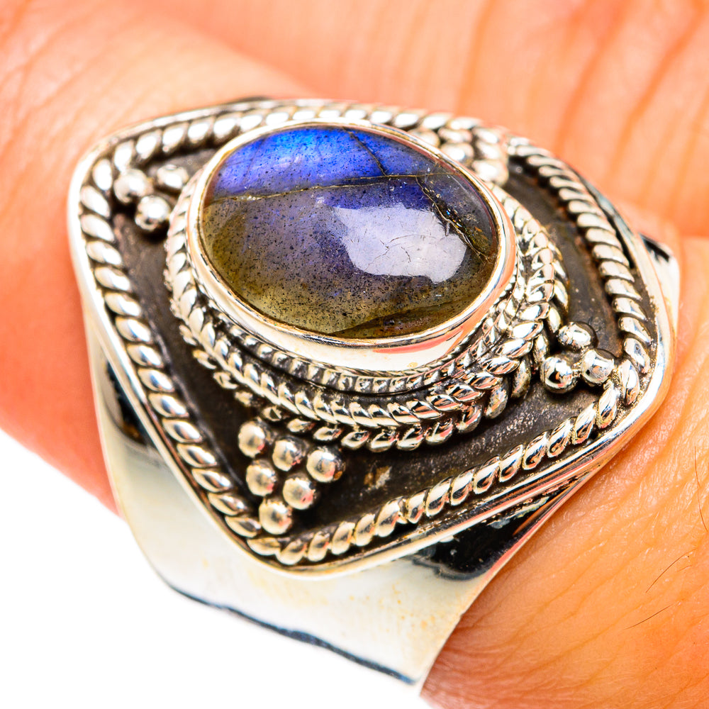 Labradorite Rings handcrafted by Ana Silver Co - RING74569
