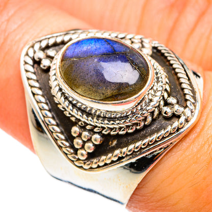 Labradorite Rings handcrafted by Ana Silver Co - RING74569