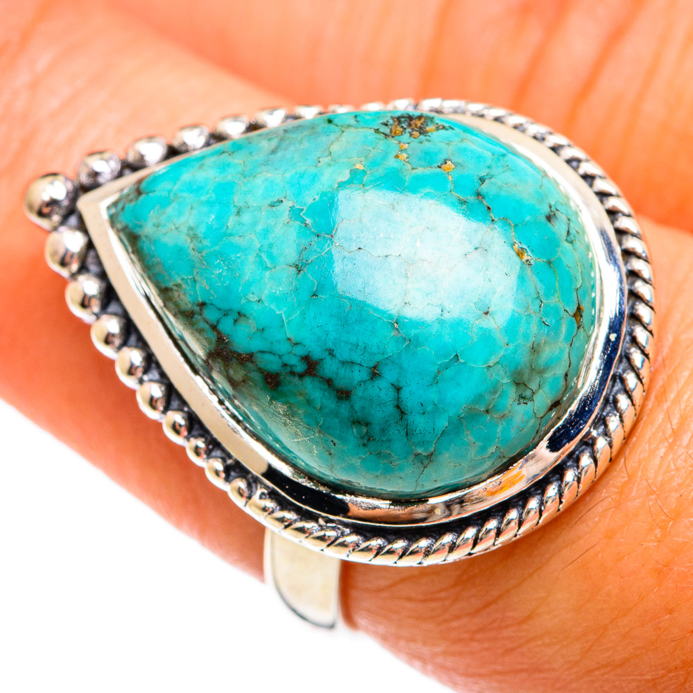 Tibetan Turquoise Rings handcrafted by Ana Silver Co - RING74571