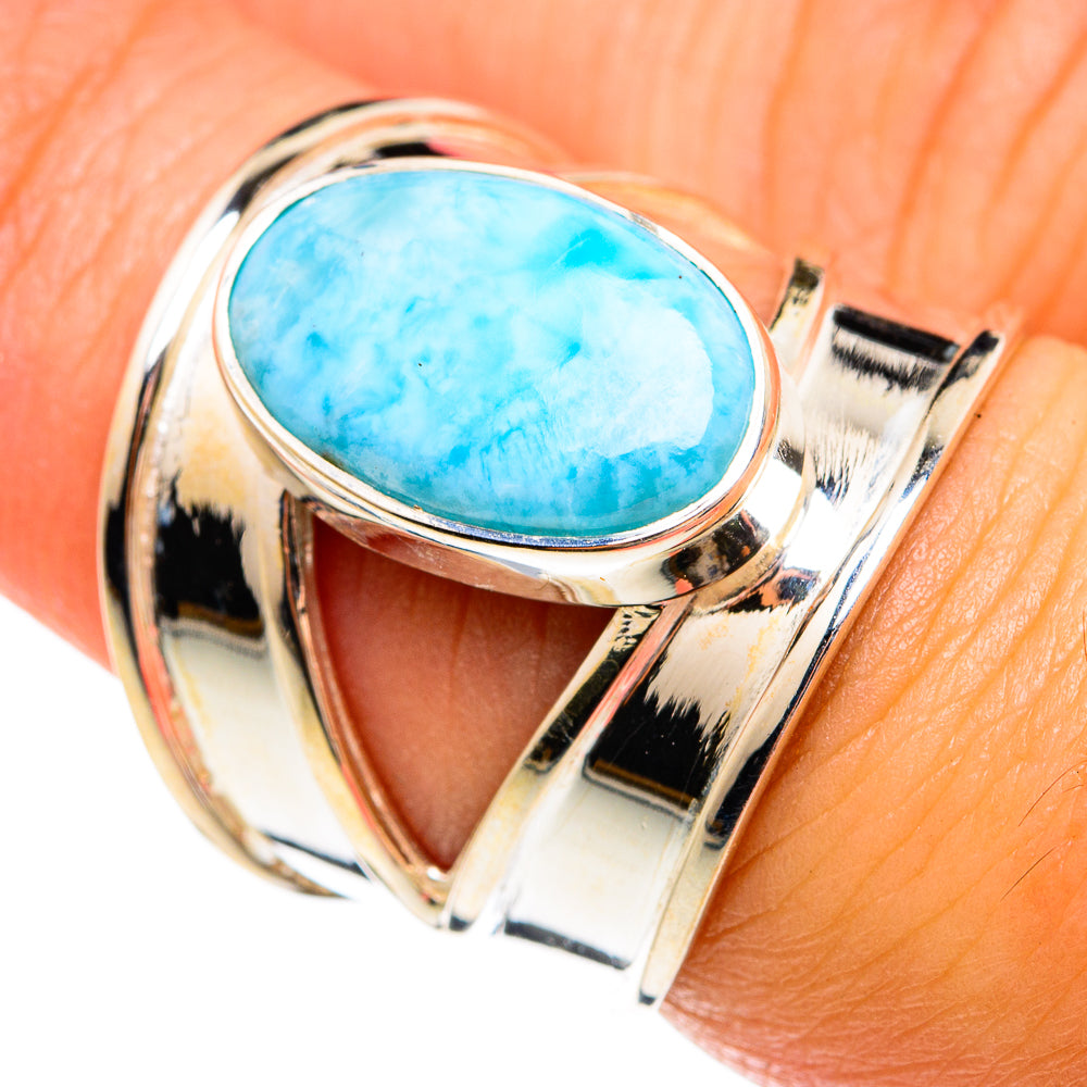 Larimar Rings handcrafted by Ana Silver Co - RING74576