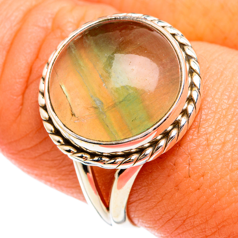 Green Fluorite Rings handcrafted by Ana Silver Co - RING74577