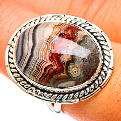 Laguna Lace Agate Rings handcrafted by Ana Silver Co - RING74579