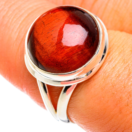 Red Tiger Eye Rings handcrafted by Ana Silver Co - RING74582