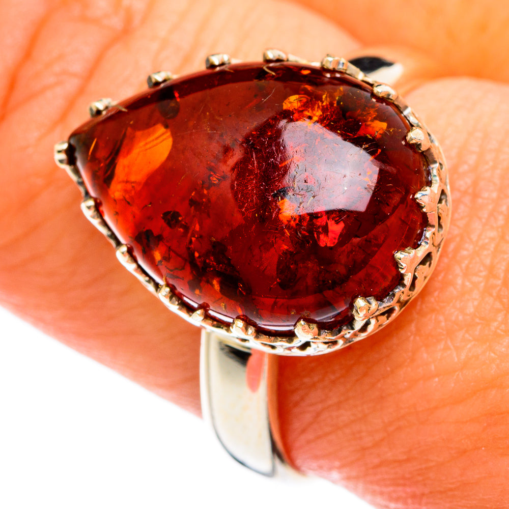 Baltic Amber Rings handcrafted by Ana Silver Co - RING74584
