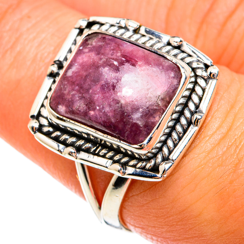 Lepidolite Rings handcrafted by Ana Silver Co - RING74587