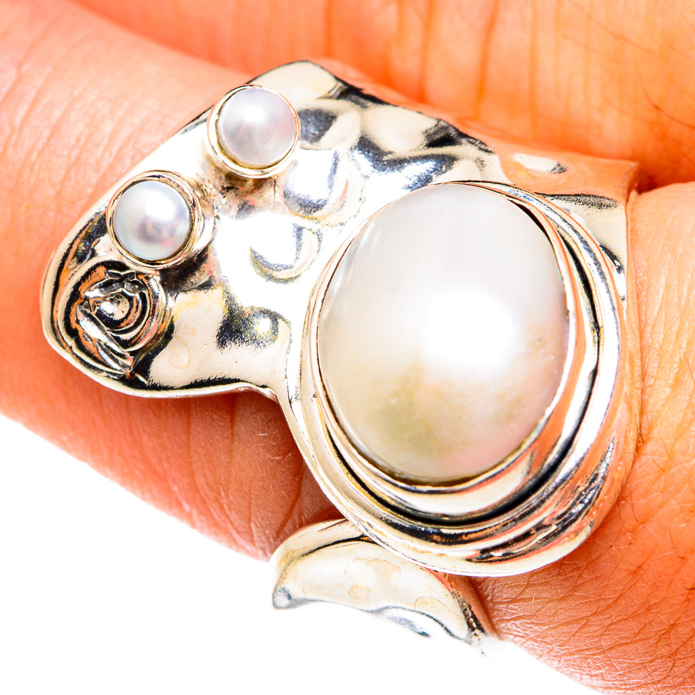Cultured Pearl Rings handcrafted by Ana Silver Co - RING74604