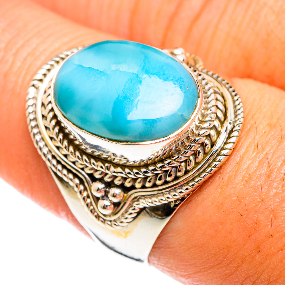 Larimar Rings handcrafted by Ana Silver Co - RING74611