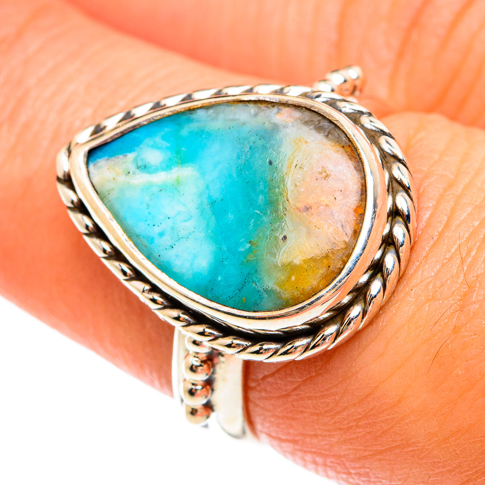 Peruvian Opal Rings handcrafted by Ana Silver Co - RING74613