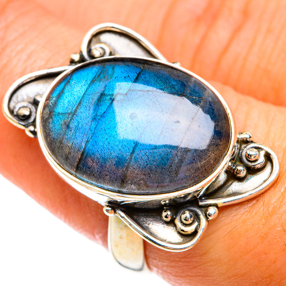 Labradorite Rings handcrafted by Ana Silver Co - RING74615