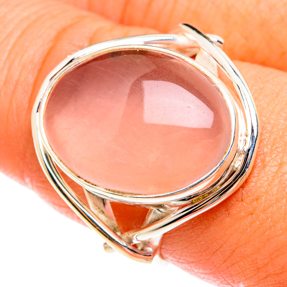 Rose Quartz Rings handcrafted by Ana Silver Co - RING74626
