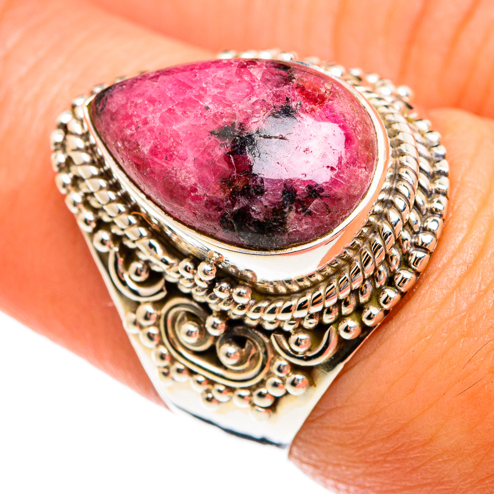 Rhodonite Rings handcrafted by Ana Silver Co - RING74627