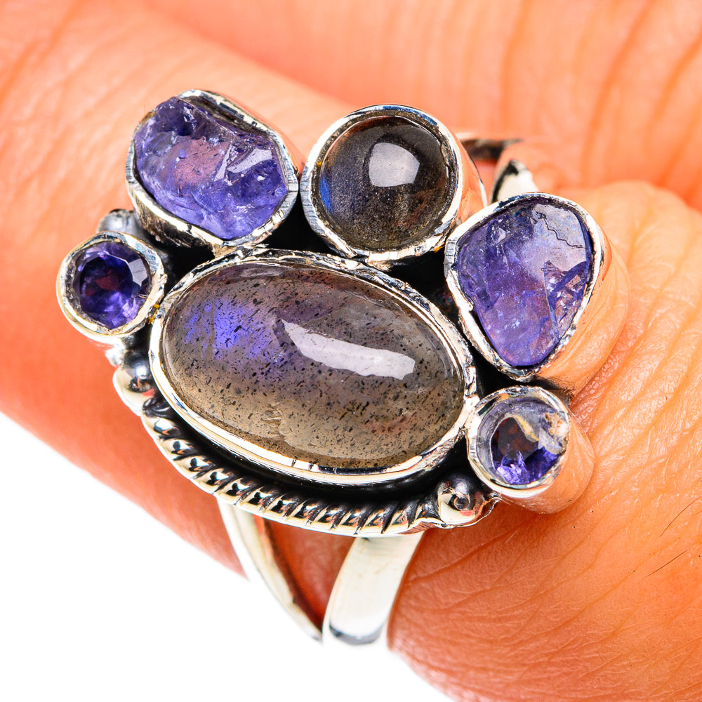 Labradorite Rings handcrafted by Ana Silver Co - RING74629
