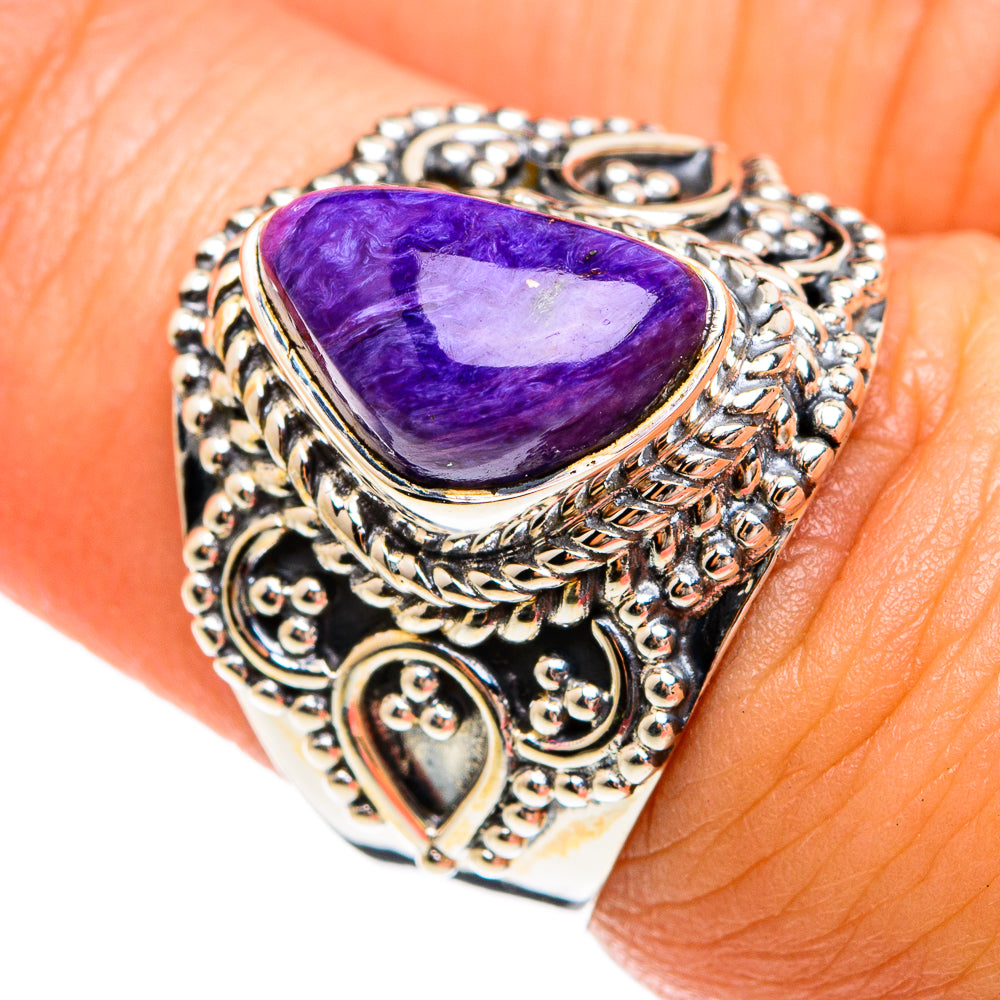 Charoite Rings handcrafted by Ana Silver Co - RING74630