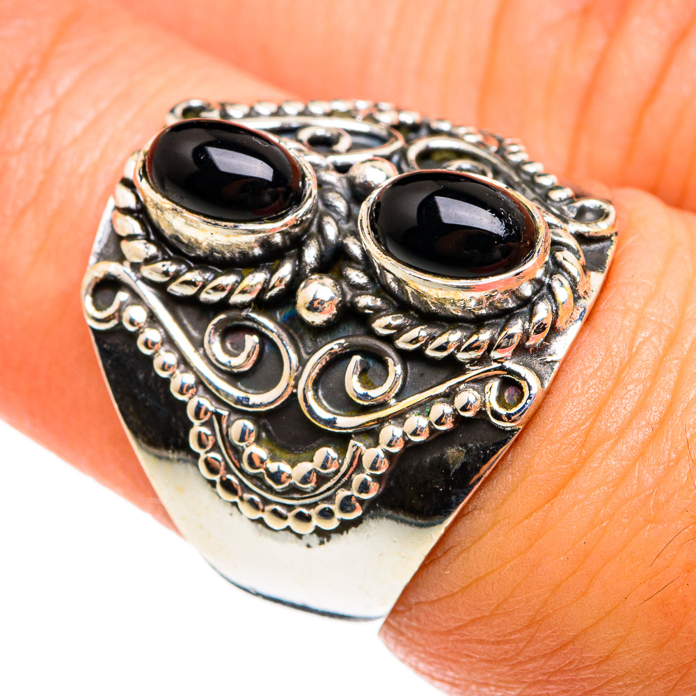 Black Onyx Rings handcrafted by Ana Silver Co - RING74633