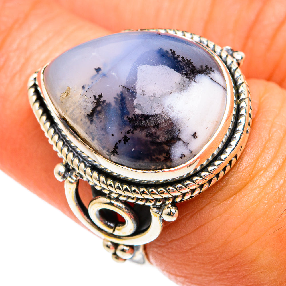 Dendritic Opal Rings handcrafted by Ana Silver Co - RING74639