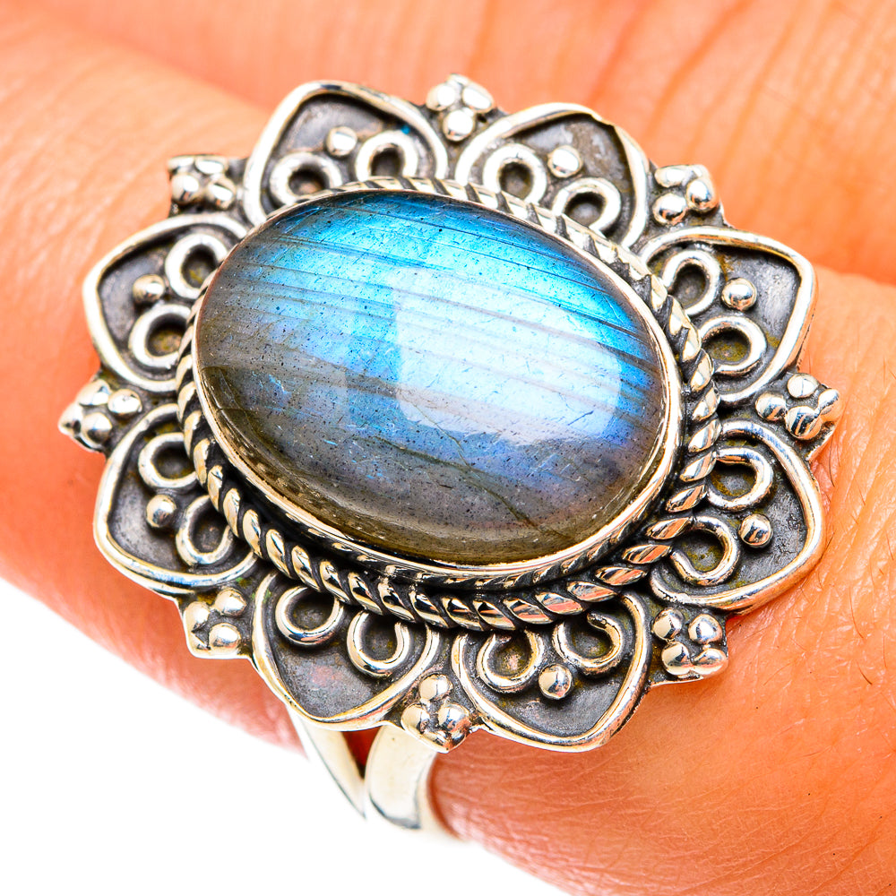 Labradorite Rings handcrafted by Ana Silver Co - RING74641