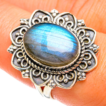 Labradorite Rings handcrafted by Ana Silver Co - RING74641