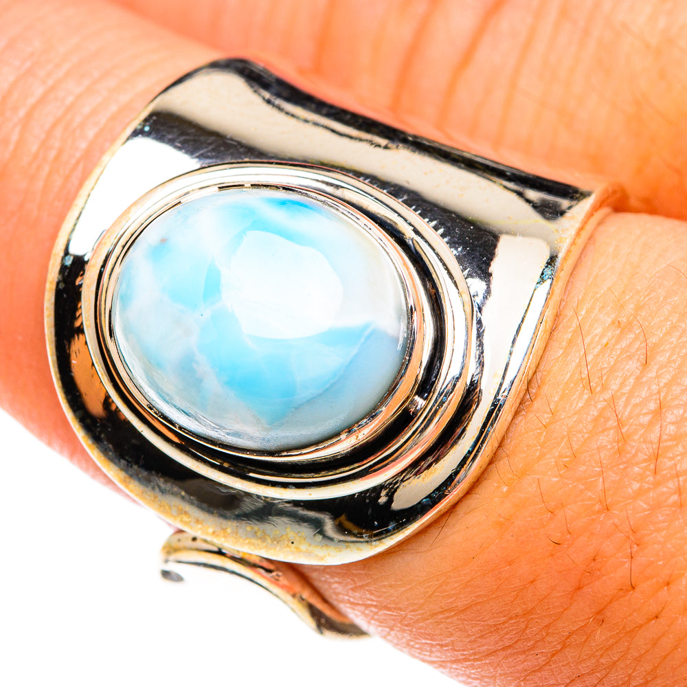 Larimar Rings handcrafted by Ana Silver Co - RING74643