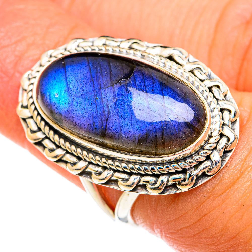 Labradorite Rings handcrafted by Ana Silver Co - RING74644
