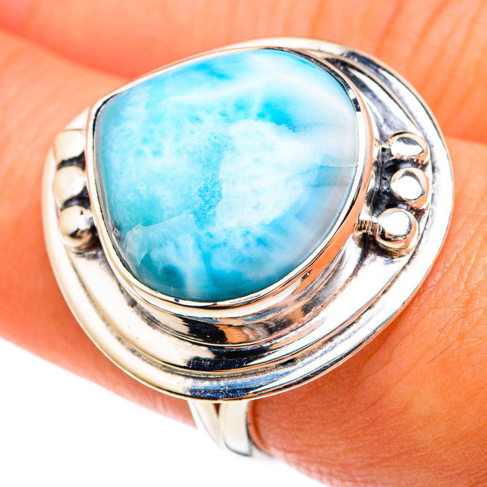 Larimar Rings handcrafted by Ana Silver Co - RING74646