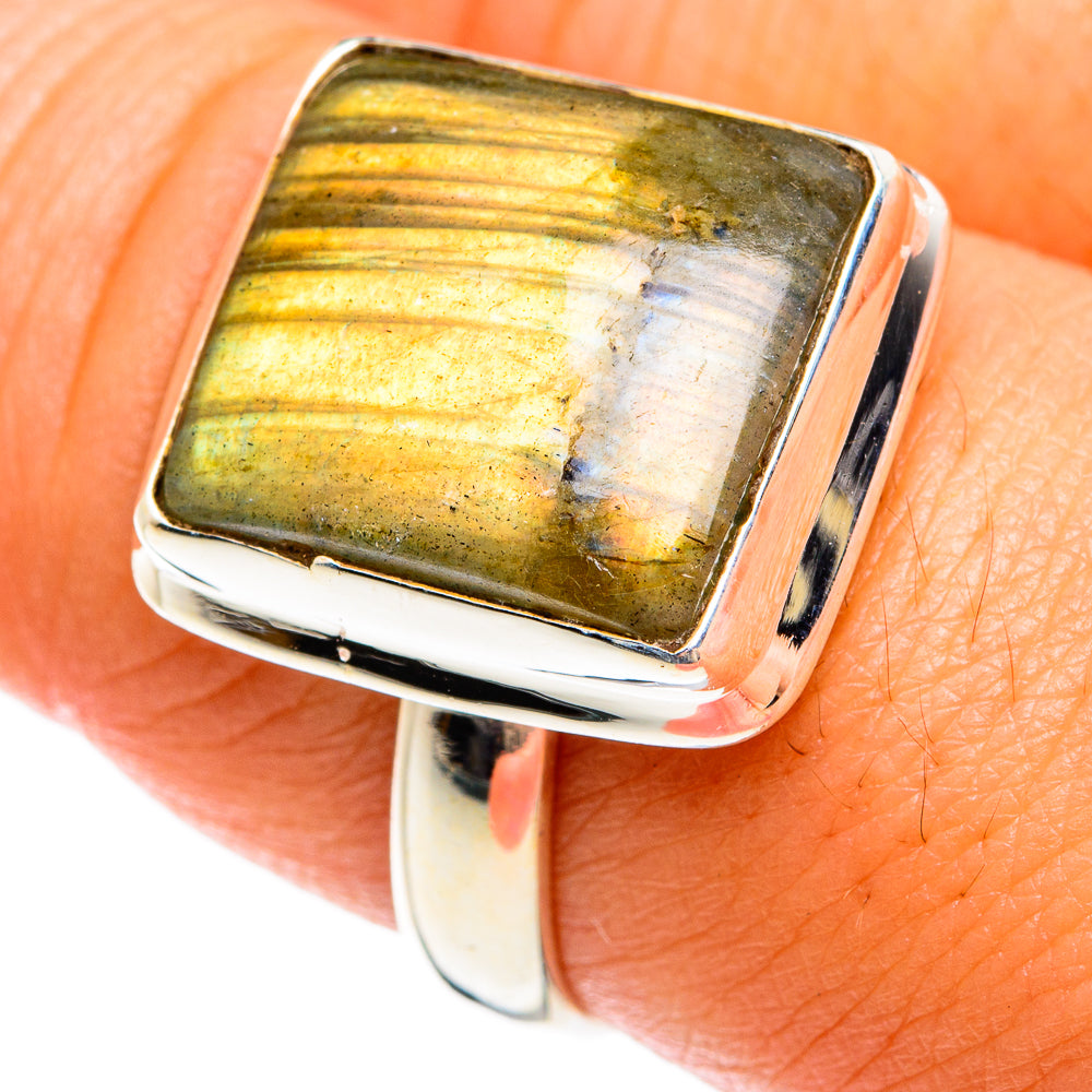 Labradorite Rings handcrafted by Ana Silver Co - RING74653