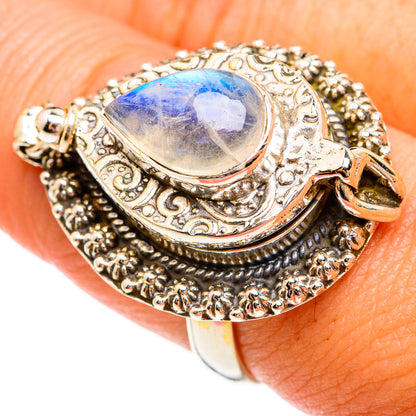 Rainbow Moonstone Rings handcrafted by Ana Silver Co - RING74669