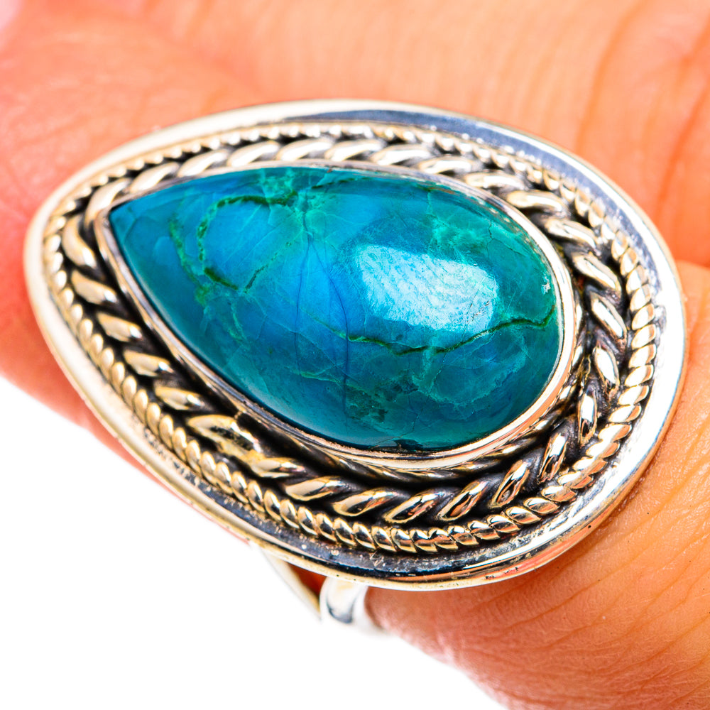 Chrysocolla Rings handcrafted by Ana Silver Co - RING74683