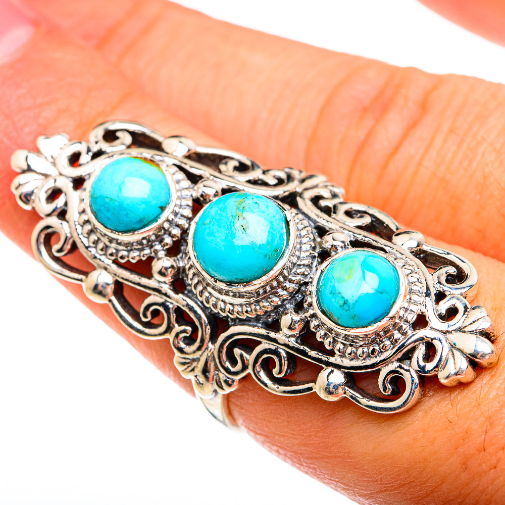 Tibetan Turquoise Rings handcrafted by Ana Silver Co - RING74687